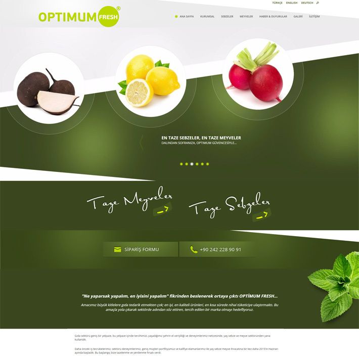 Antalya'da gıda sektöründe faaliyet gösteren Optimum Fresh Ltd.Şti.