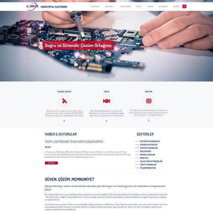 Ankara'da faaliyet gösteren E-Teknik Endüstriyel Elektronik