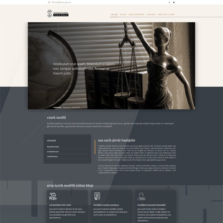 Lawyer dark adlı web şablonu avukatlık ve hukuki danışmanlık kategorisinde yayınlanmaktadır.