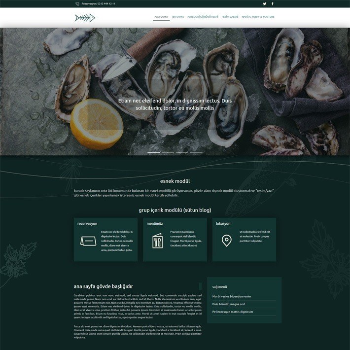 Balık lokantası, Seafood adlı responsive web şablonu Gıda & Restaurant & Bistro kategorisinde yayınlanmaktadır.