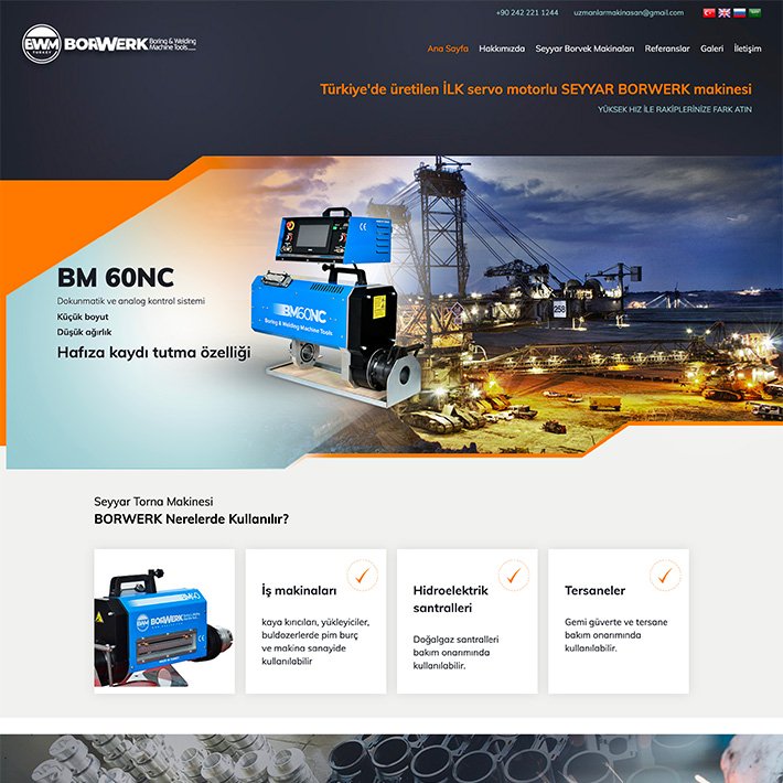 Türkiye'nin ilk servo motorlu borwerk makinesinin üretimi ve bakımını yapan uzmanlar makina web sitesi.