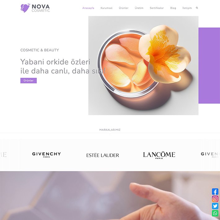 Nova Cosmetic adlı web tasarım şablonu kozmetik, güzellik ve estetik kategorisinde yayınlanmaktadır.