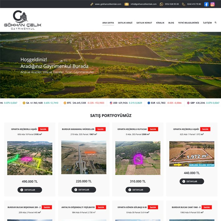Gökhan Çelik Emlak adlı web tasarım şablonu Gayrimenkul / İnşaat web siteleri kategorisinde yayınlanmaktadır.