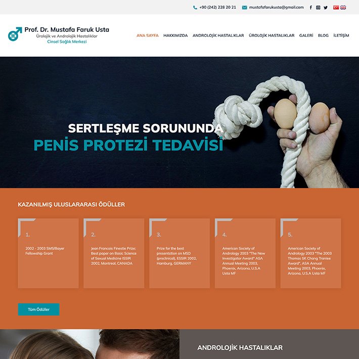 Prof Dr Mustafa Faruk Usta adlı web tasarım projemiz sağlık kategorisinde yayınlanmaktadır.