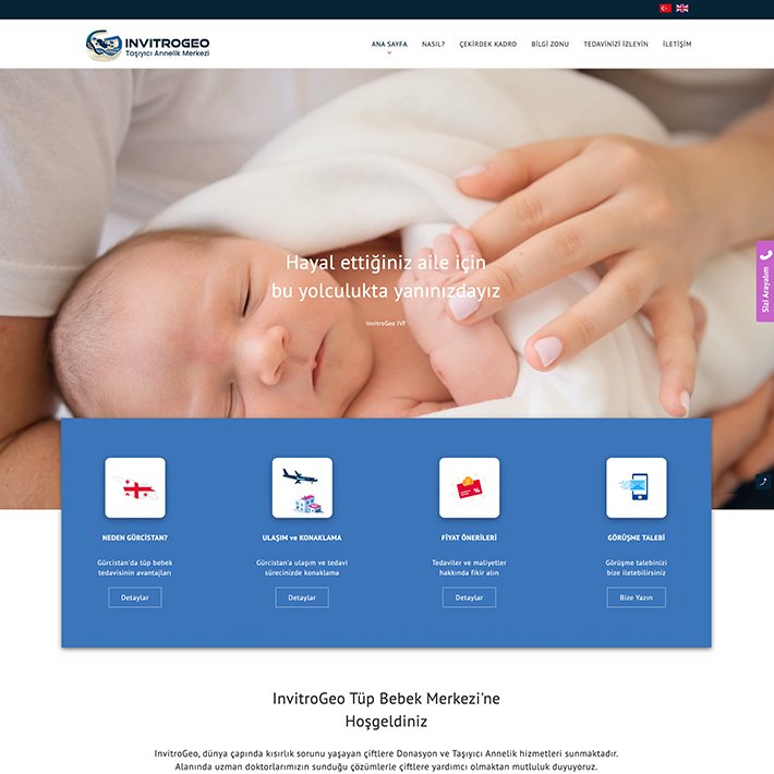 Invitrogeo IVF Tüp bebek merkezi adlı web tasarım şablonu sağlık kategorisinde yayınlanmaktadır.