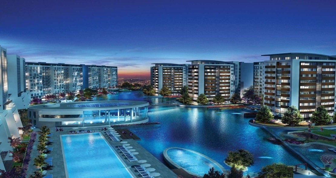 sinpaş gyo istanbul aqua city yapay gölet