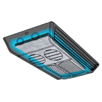 Bus and train interior ventilation