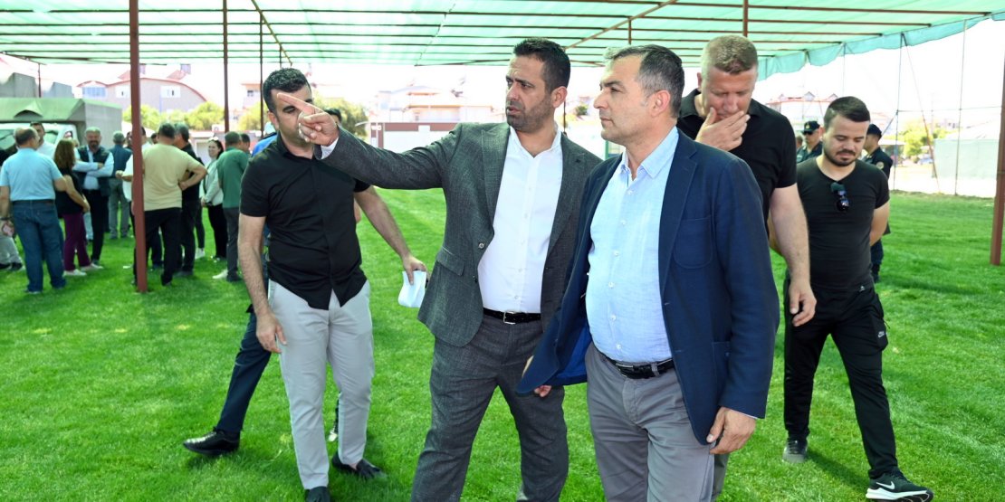 BAŞKAN KARA GÜREŞ HAZIRLIKLARINI YERİNDE İNCELEDİ