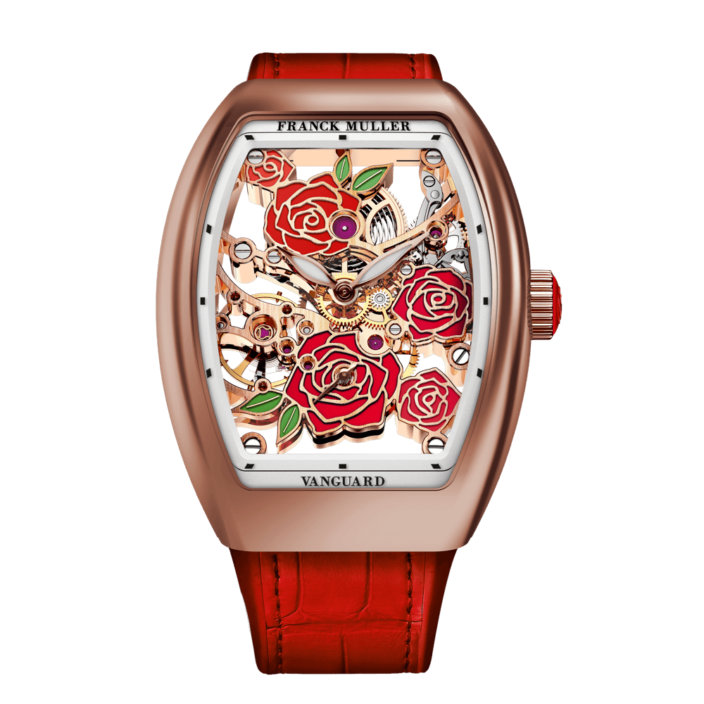 Franck Muller Saat Vanguard Rose Skeleton V 32 S6 SQT ROSE (RG)