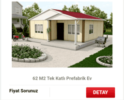 Adana Prefabrik ev 62m2 fiyatları