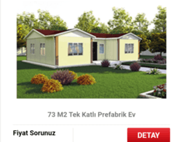 Adana prefabrik ev 73m2 fiyatları