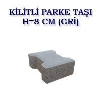 KİLİTLİ PARKE TAŞI H=8 CM (GRİ)