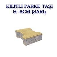 KİLİTLİ PARKE TAŞI H=8CM (SARI)