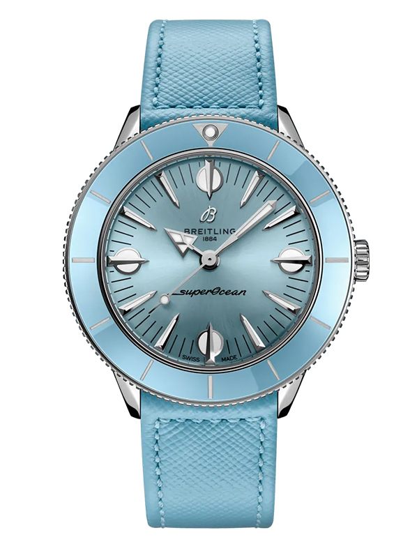 Breithling Watch Superocean Heritage '57 Pastel Paradise Stainless Steel Aquamarin