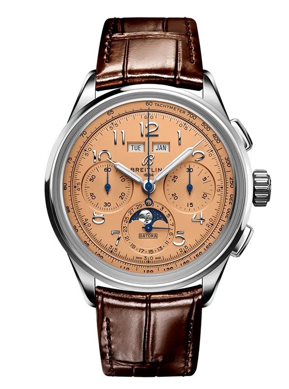 Breithling Watch Premier B25 Datora 42 Stainless Steel Copper