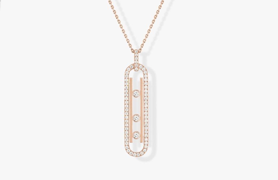 Messika-Paris PINK GOLD DIAMOND NECKLACE