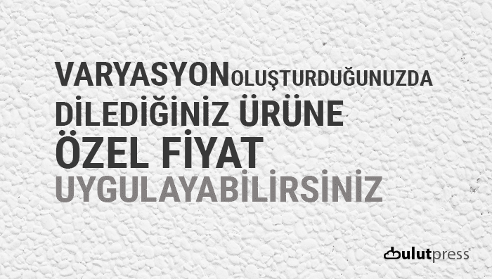 e-ticaret sitesinde ürüne özel fiyat belirlemek