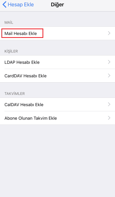 iPhone E-mail Kurulumu 4