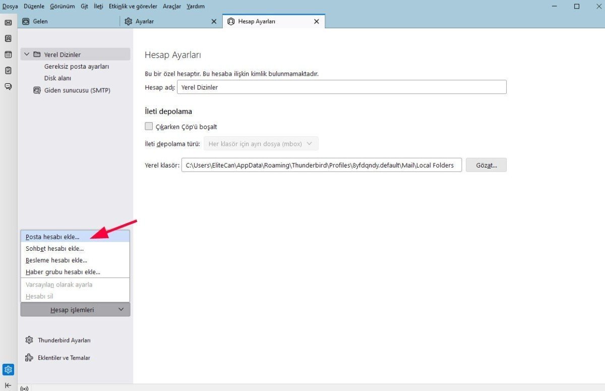 Mozilla Thunderbird Outlook Kurulumu 3