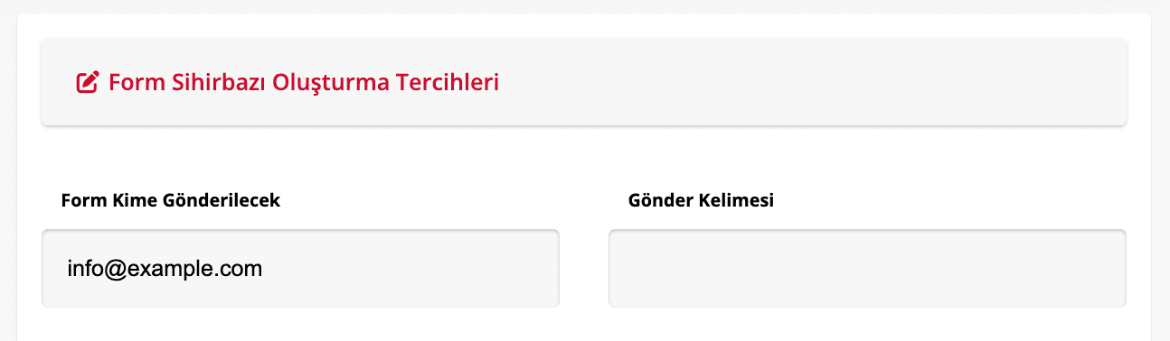 Form Tercihleri 1