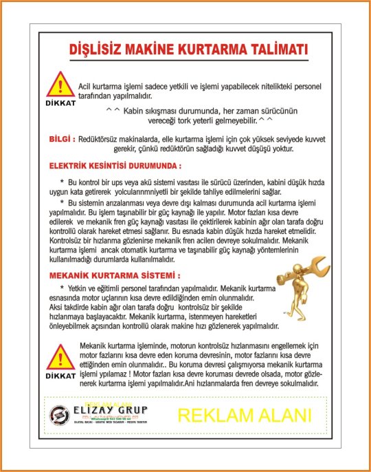 Dişlisiz Makine Kurtarma Talimatı