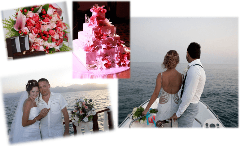 Romantic Wedding In luxury yacht inTurkey