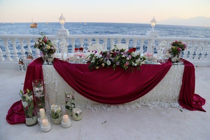 Wedding restaurant on the beach in Antalya