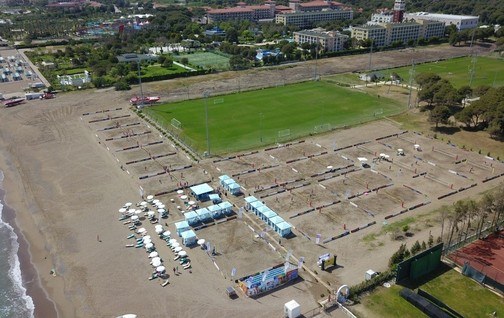 volleyball fields at hotel in Antalya