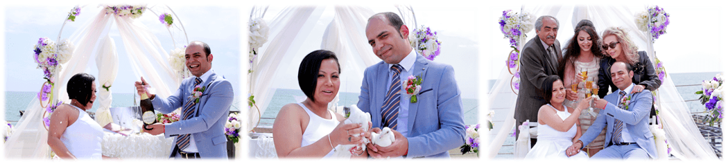 свадьба на пляже в Анталии