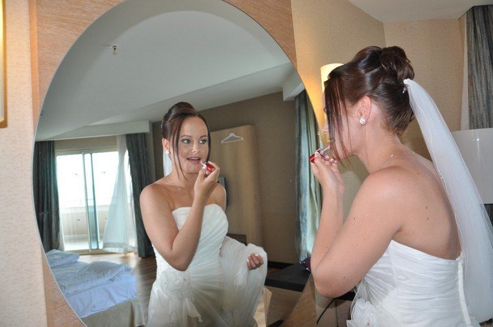 Hochzeits Make-up bei der Hochzeit in Antalya Türkei