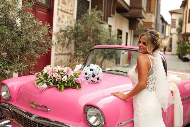 Hochzeitsautodekoration in Antalya, Türkei