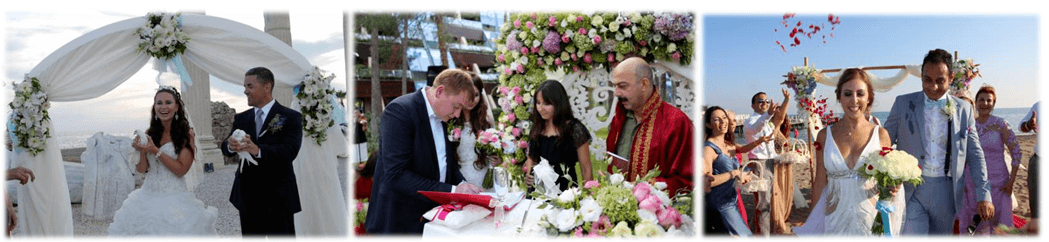 Hochzeit am Strand in der Türkei