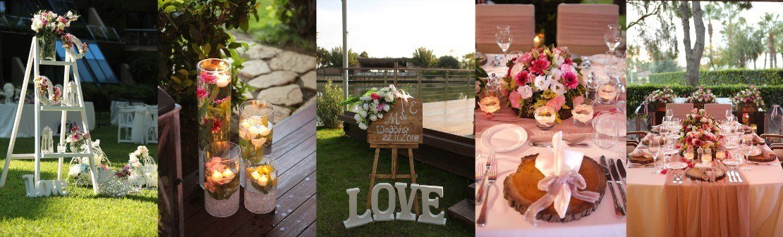 Rustic wedding decoration in Antalya