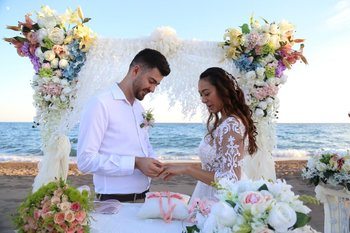 مراسم ازدواح در ساحل هتل