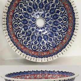 el yapımı desenli çini lavabo cap 45cm lv3