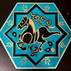 AAL-5 ALTINLI krakle altıgen çini karo