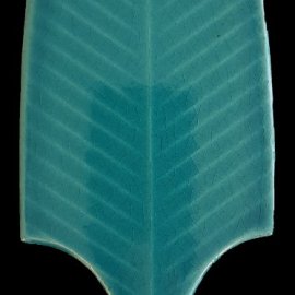 8*20 el yapımı yaprak turkuaz karo