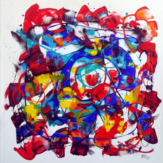 Endless Dance Of Colors - Acrylic Painting On Canvas