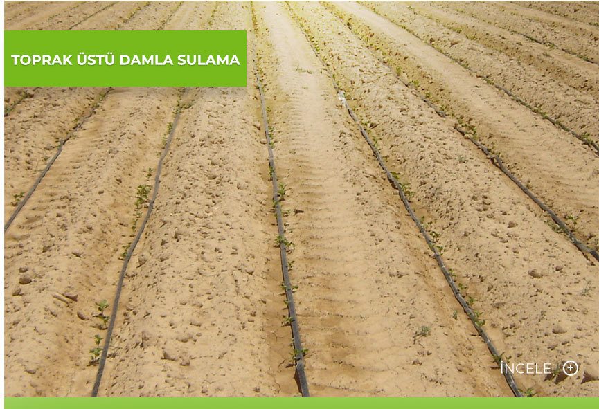 toprak üstü damla sulama