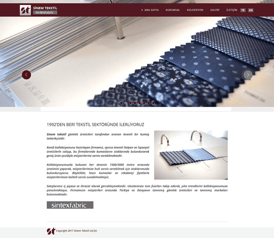 sinem tekstil antalya web tasarım