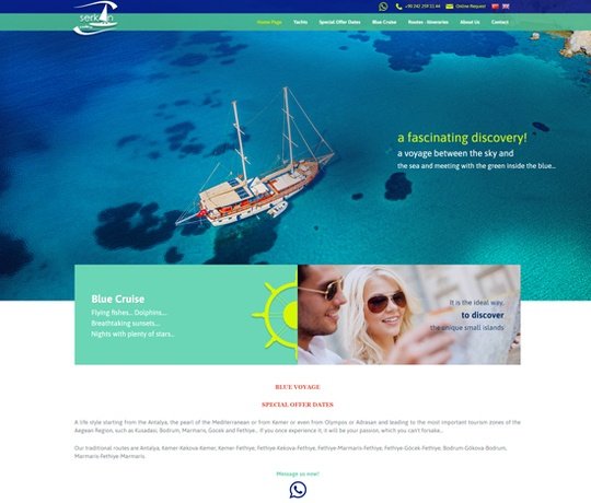 serkan yatçılık antalya websitesi tasarım şirketi