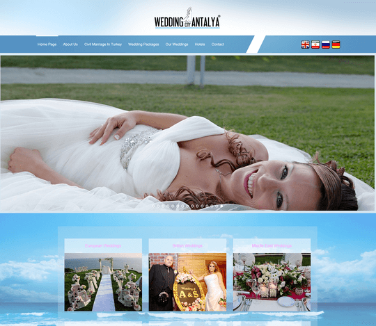 wedding city antalya web sitesi tasarımı