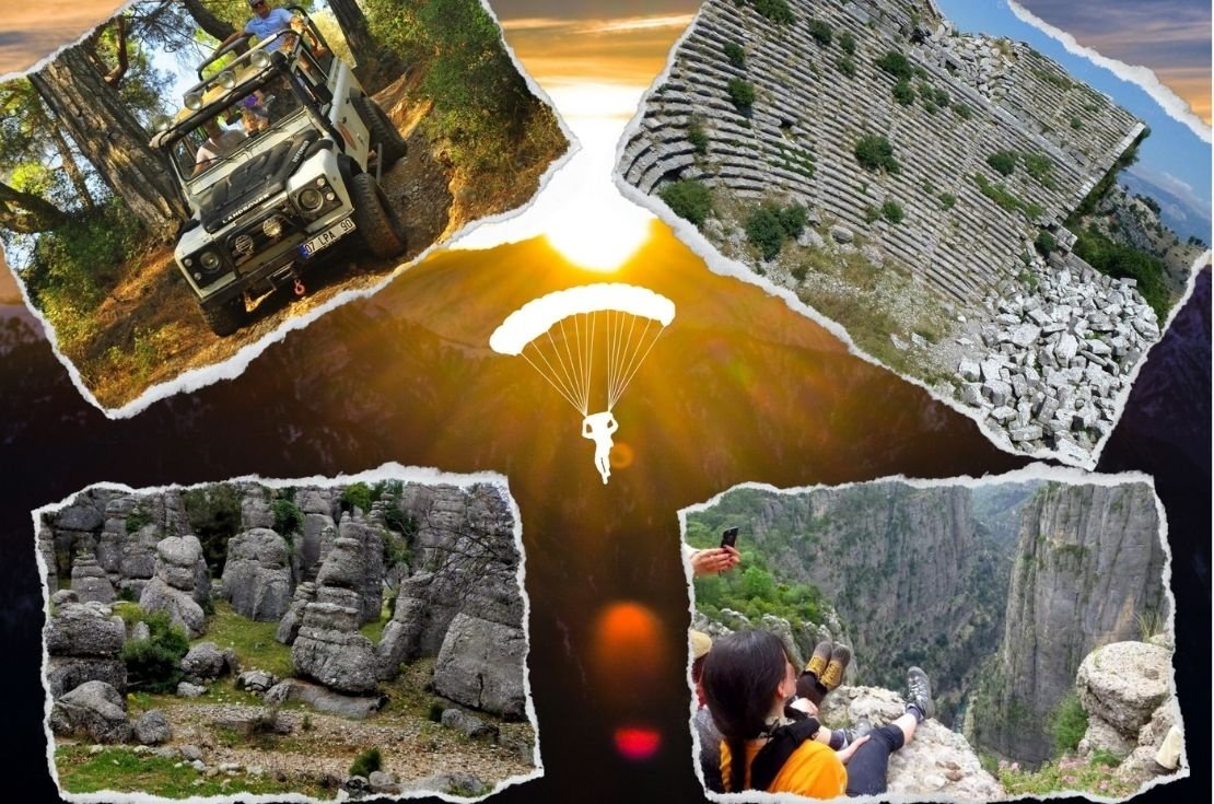 jeep safari selge antik kenti zipline adam kayalar
