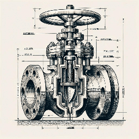 Bıçaklı Vana Flanşlı Uç Teknik Çizim