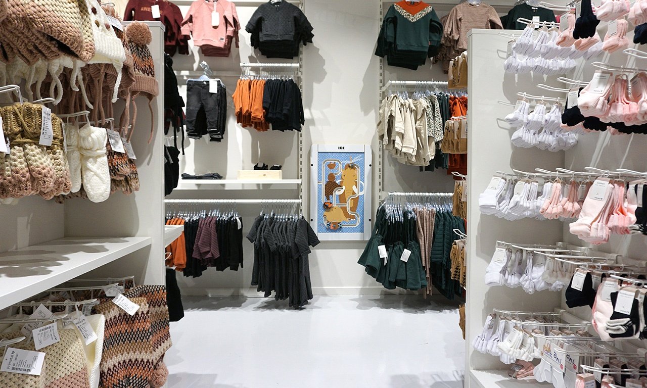 Wandspeelbord Kledingwinkel