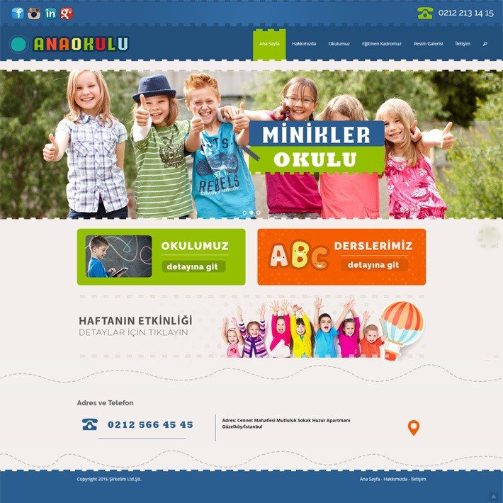 anaokulu-kreş kurumsal web siteleri