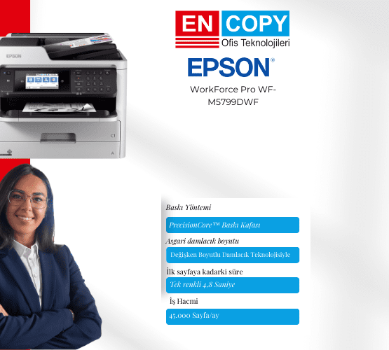 Epson Workforse M5799dwf Modeli A4 Fotokopi Makinesi
