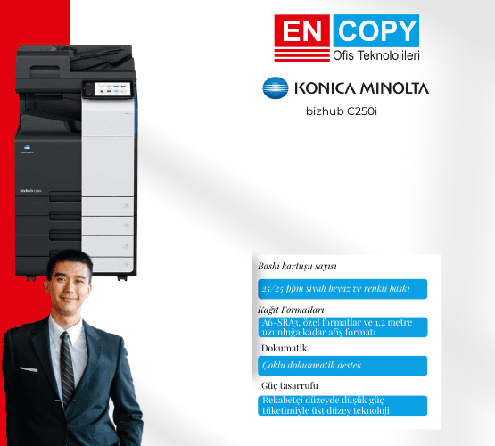 Konicaka Minolta c250i A3 Lazer Fotokopi Kiralama Makinesi