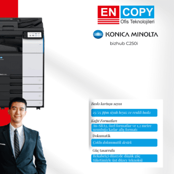 Konicaka Minolta c250i A3 Lazer Fotokopi Kiralama Makinesi