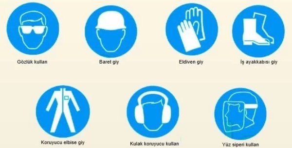 sağlık ve güvenlik işaretleri-emredici işaretler